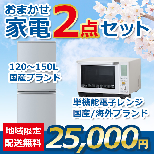 2点セット 18~21年式冷蔵庫と電子レンジ